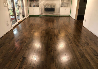 Custom Installed Red Oak Dark Walnut Stain