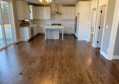 Custom Installed Red Oak Provincial and Espresso Stain