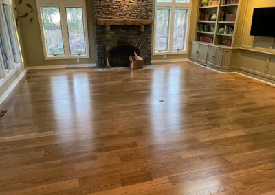 custom installed sanded and finished white oak