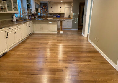 custom installed sanded and finished white oak