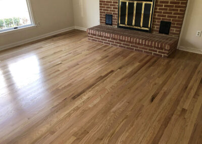 Custom Sanded and Finished Red Oak Hardwood Floor