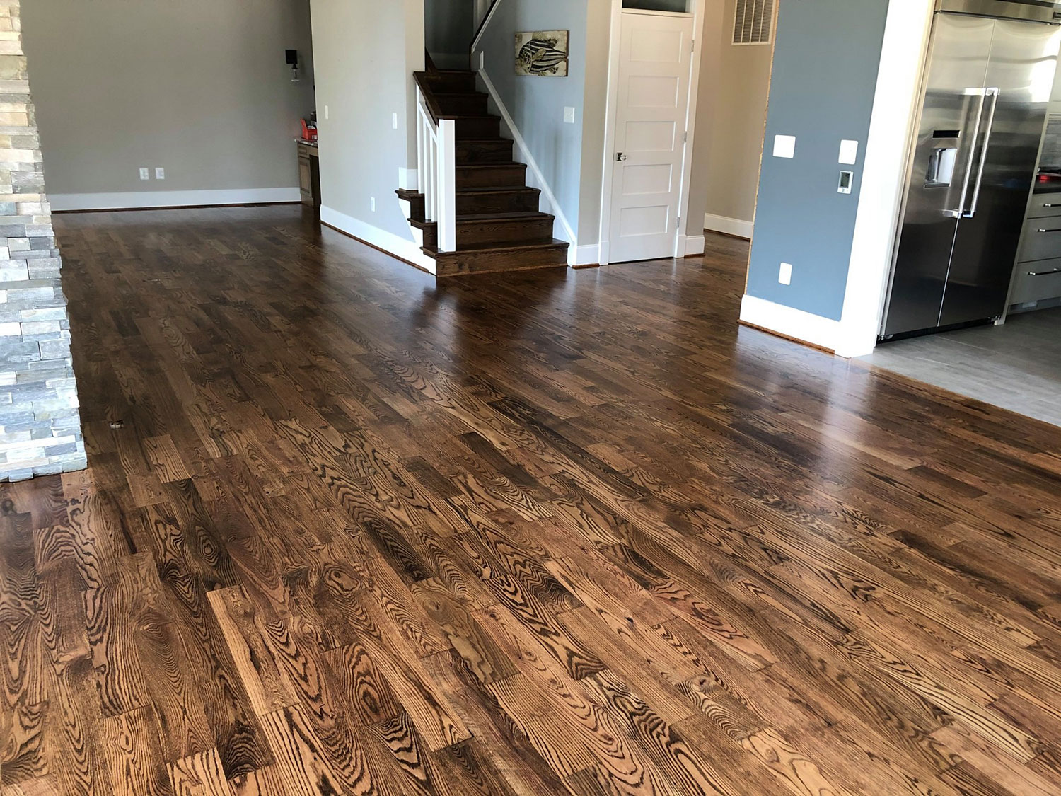 Custom Sanded and Finished Red Oak Provincial Stain