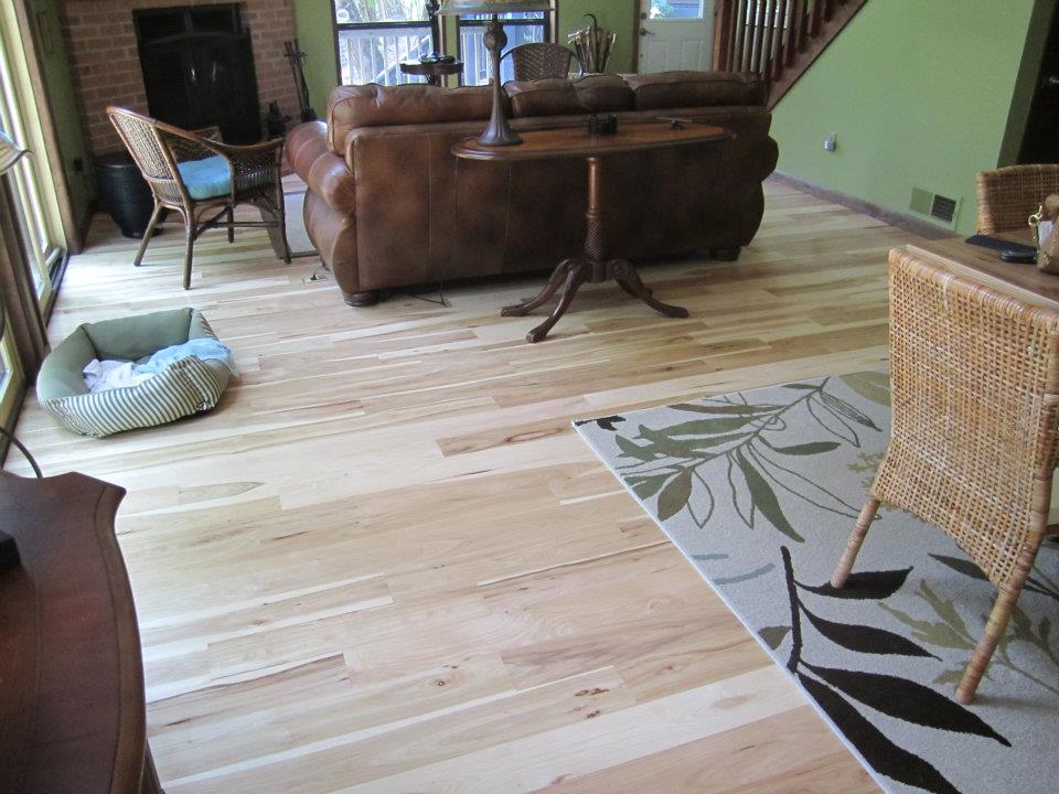 Hickory Hardwood Floor Natural Finish