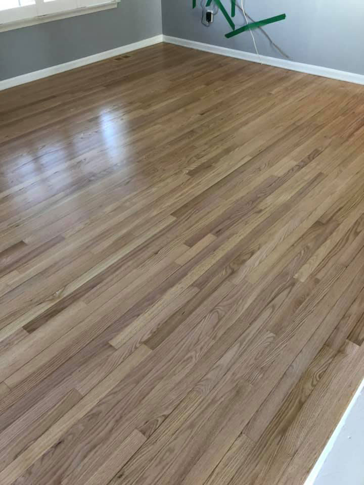 Red Oak Hardwood Floor Reciting Satin Finish