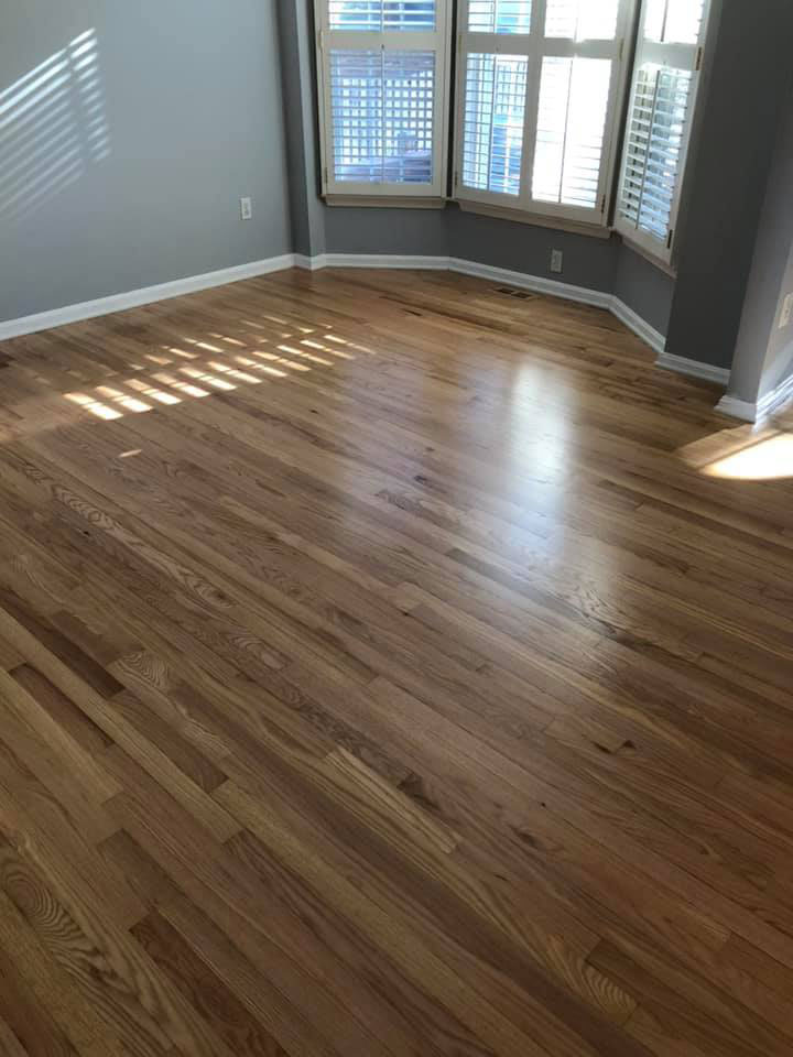 Red Oak Hardwood Floor Reciting Satin Finish