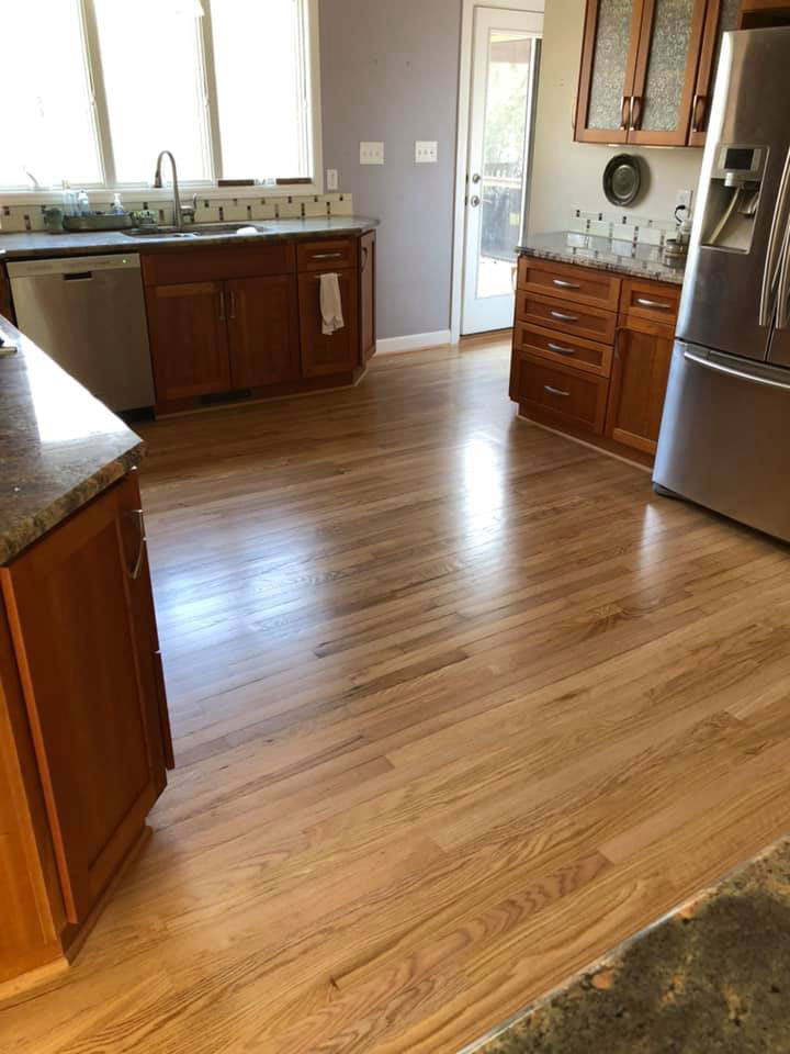 Red Oak Hardwood Floor Reciting Satin Finish