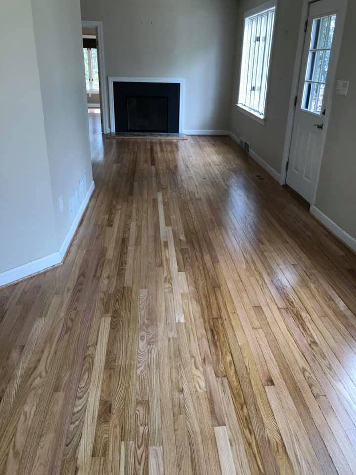 Red Oak Hardwood Floor Reciting Satin Finish