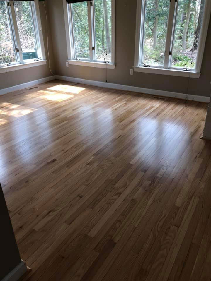 Red Oak Hardwood Floor Reciting Satin Finish