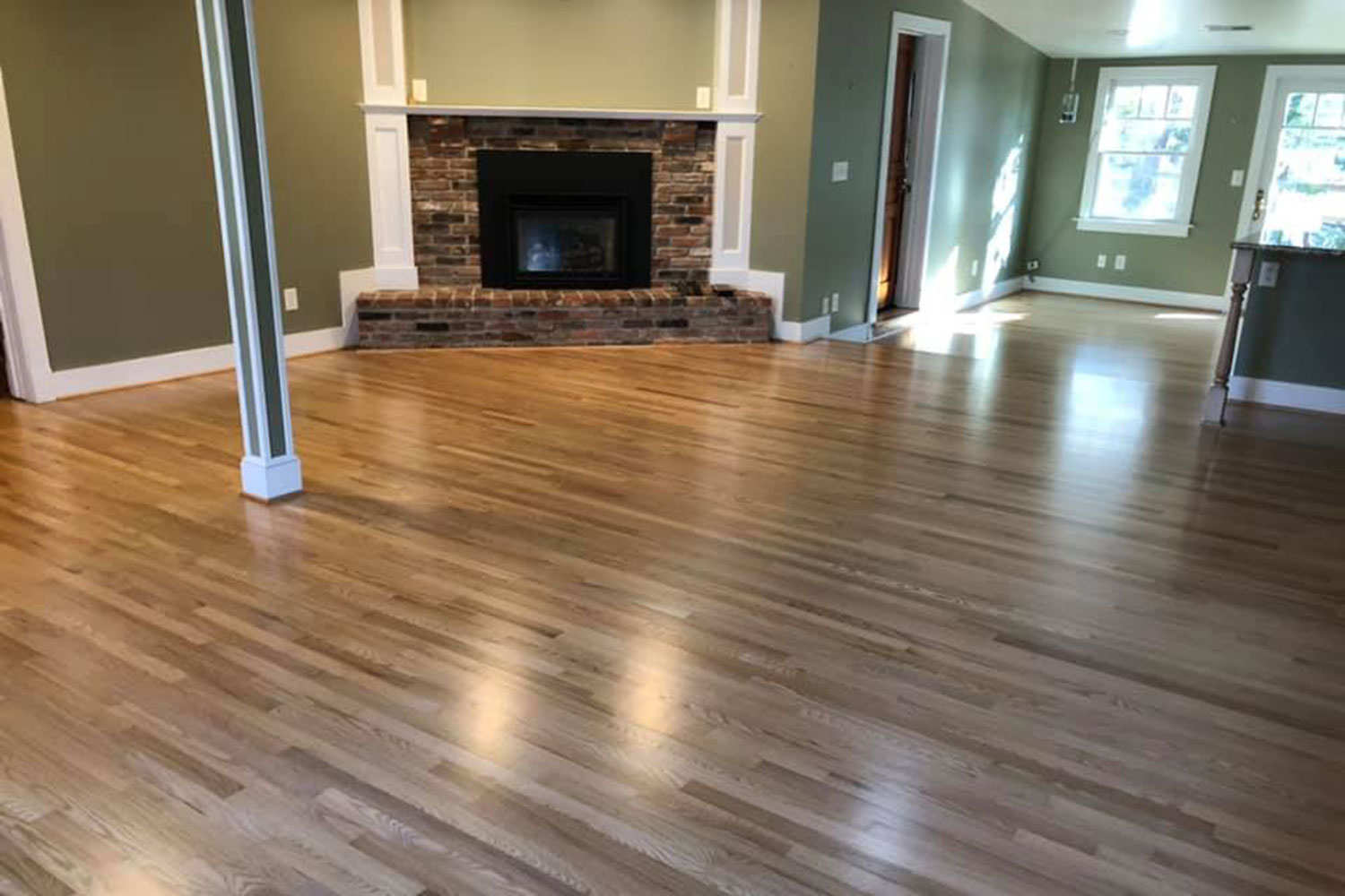 Red Oak Hardwood Floor Reciting Satin Finish