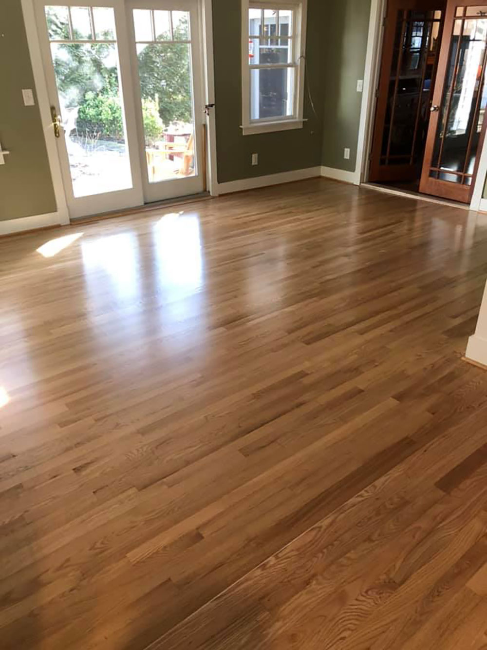 Red Oak Hardwood Floor Reciting Satin Finish