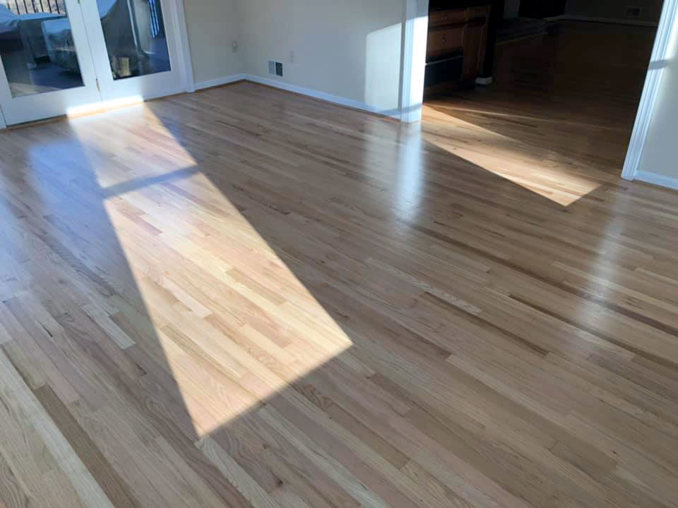 Red Oak Hardwood Floor Reciting Satin Finish