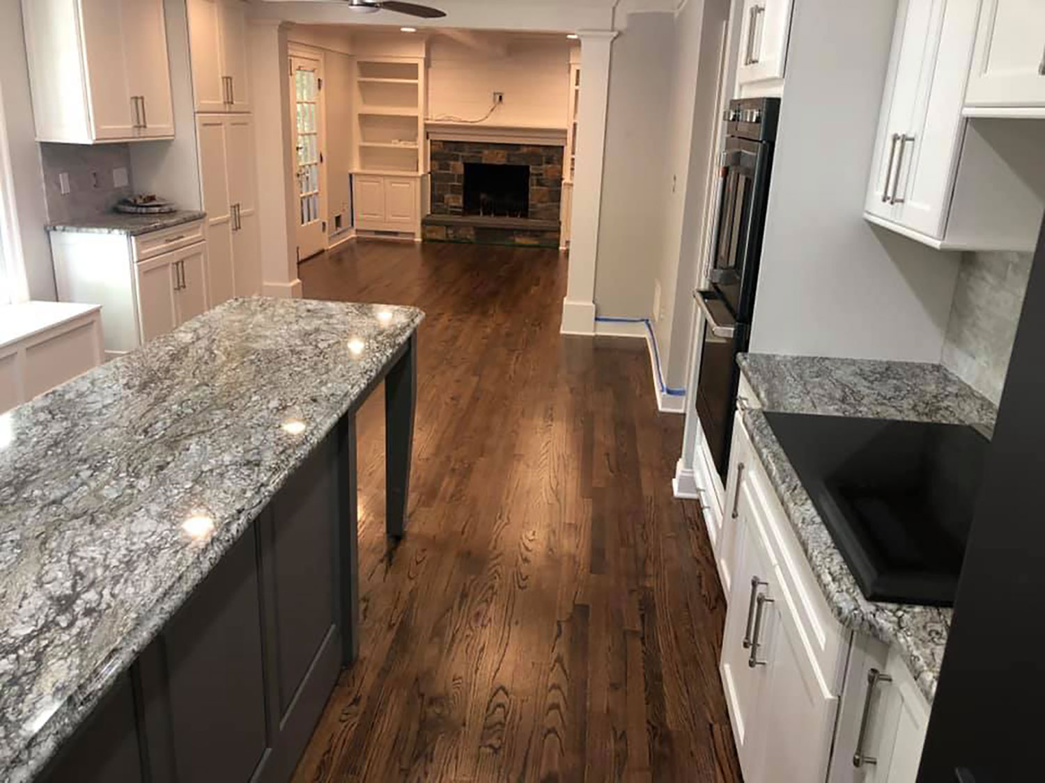 Red Oak Hardwood Floor Stained with Provincial and Espresso Stain