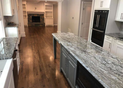 Red Oak Hardwood Floor Stained with Provincial and Espresso Stain